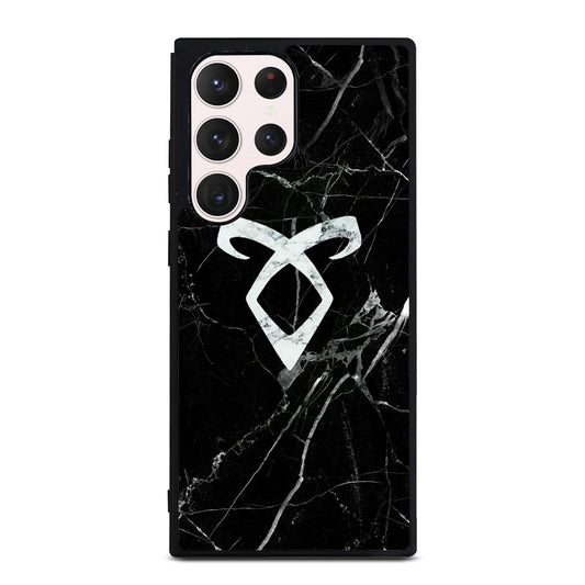 SHADOWHUNTER ANGELIC MARBLE LOGO Samsung Galaxy S23 Ultra Case Cover
