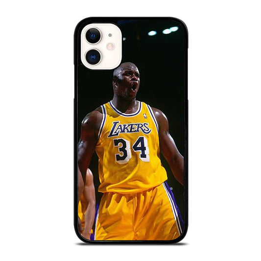 SHAQUILLE O'NEAL 34 LA LAKERS NBA iPhone 11 Case Cover