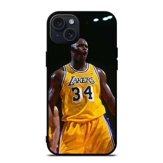SHAQUILLE O'NEAL 34 LA LAKERS NBA iPhone 15 Plus Case Cover