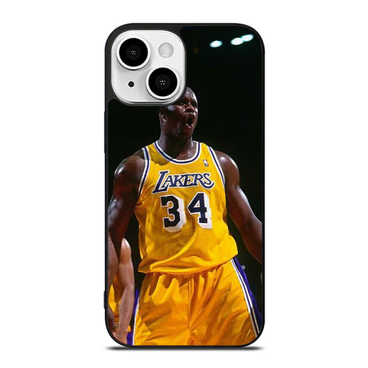 SHAQUILLE O'NEAL 34 LA LAKERS NBA iPhone 13 Mini Case Cover
