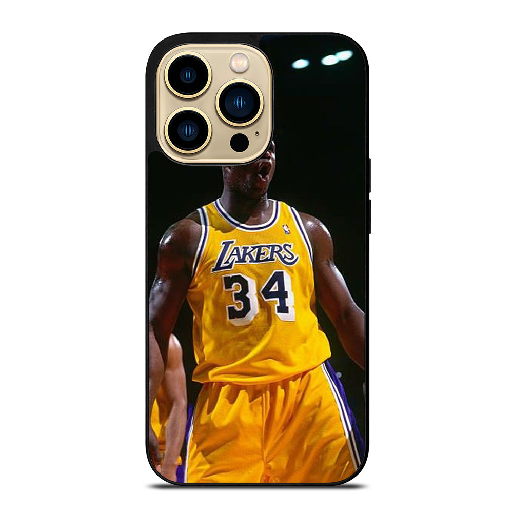 SHAQUILLE O'NEAL 34 LA LAKERS NBA iPhone 14 Pro Max Case Cover