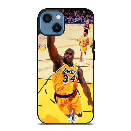SHAQUILLE O'NEAL LA LAKERS NBA DUNK iPhone 14 Case Cover