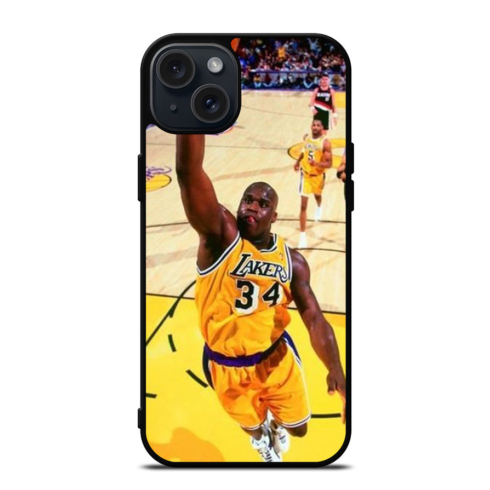 SHAQUILLE O'NEAL LA LAKERS NBA DUNK iPhone 15 Plus Case Cover