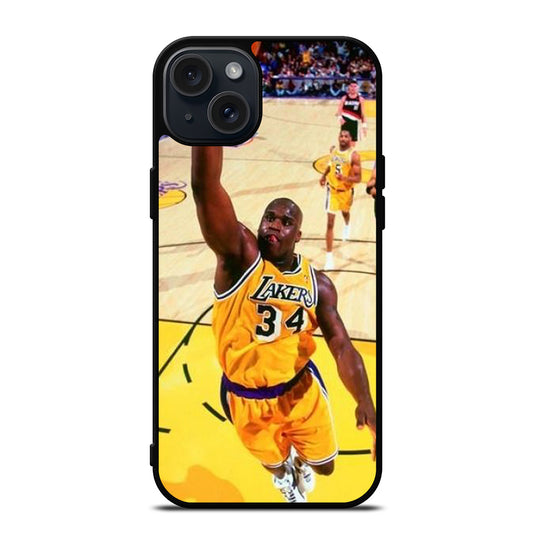 SHAQUILLE O'NEAL LA LAKERS NBA DUNK iPhone 15 Plus Case Cover