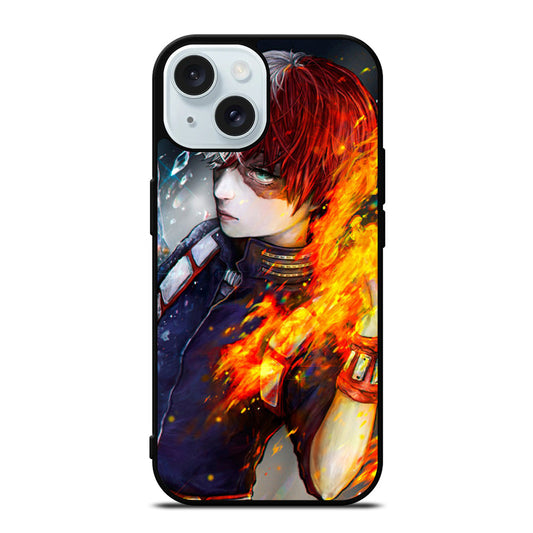 SHOTO TODOROKI ART MY HERO ACADEMIA iPhone 15 Case Cover
