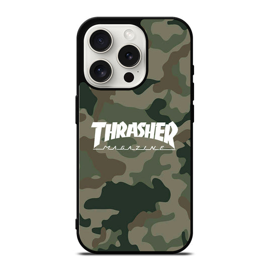 SKATEBOARD THRASHER CAMO LOGO iPhone 15 Pro Case Cover