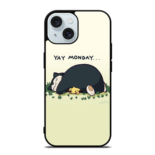 SNORLAX AND PIKACHU POKEMON iPhone 15 Case Cover