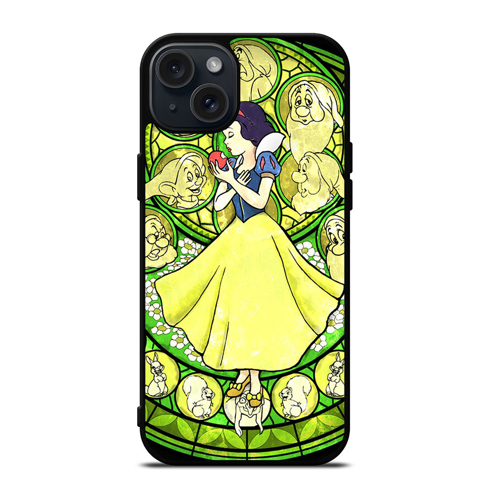SNOW WHITE DISNEY STAINED GLASS iPhone 15 Plus Case Cover