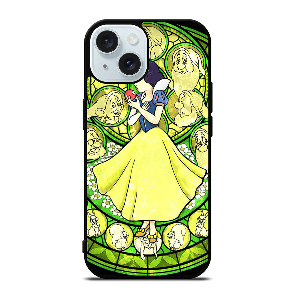 SNOW WHITE DISNEY STAINED GLASS iPhone 15 Case Cover