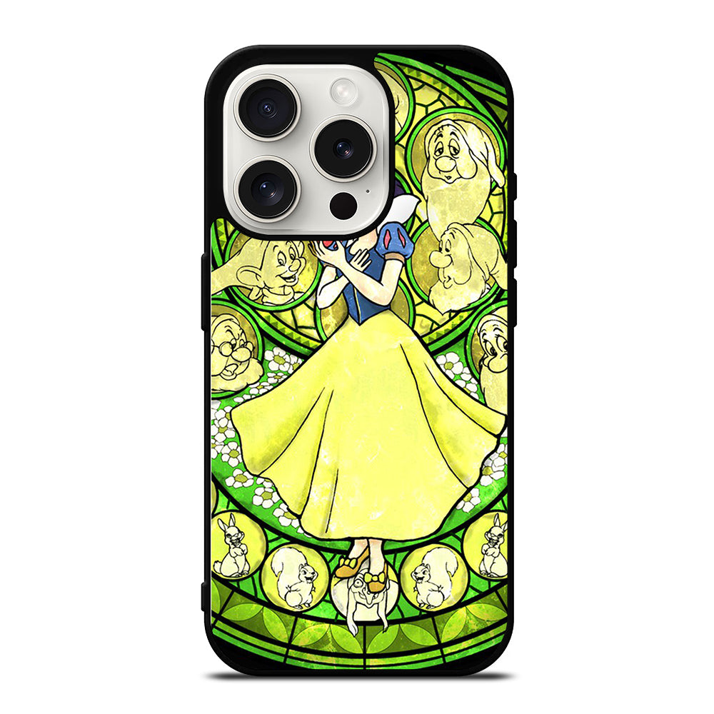SNOW WHITE DISNEY STAINED GLASS iPhone 15 Pro Case Cover