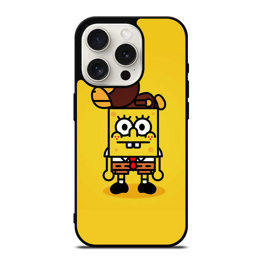 SPONGEBOB X BAPE iPhone 15 Pro Case Cover