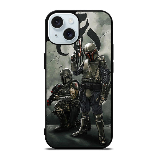 STAR WARS BOBA FETT MANDALORIAN ART iPhone 15 Case Cover