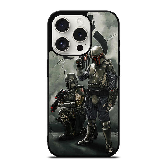 STAR WARS BOBA FETT MANDALORIAN ART iPhone 15 Pro Case Cover