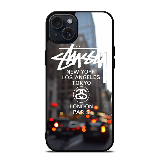 STUSSY CITY LOGO iPhone 15 Plus Case Cover