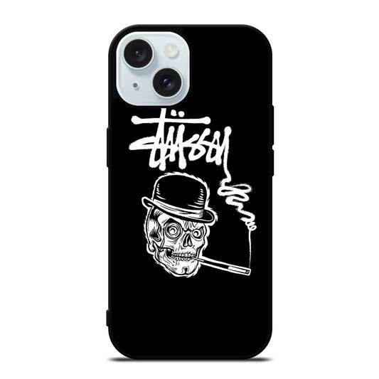 STUSSY SKULL LOGO iPhone 15 Case Cover
