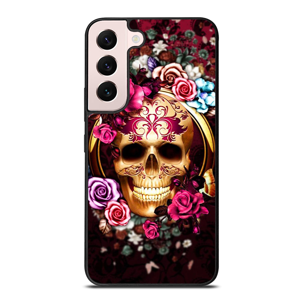 SUGAR SKULL FLORAL Samsung Galaxy S22 Plus Case Cover