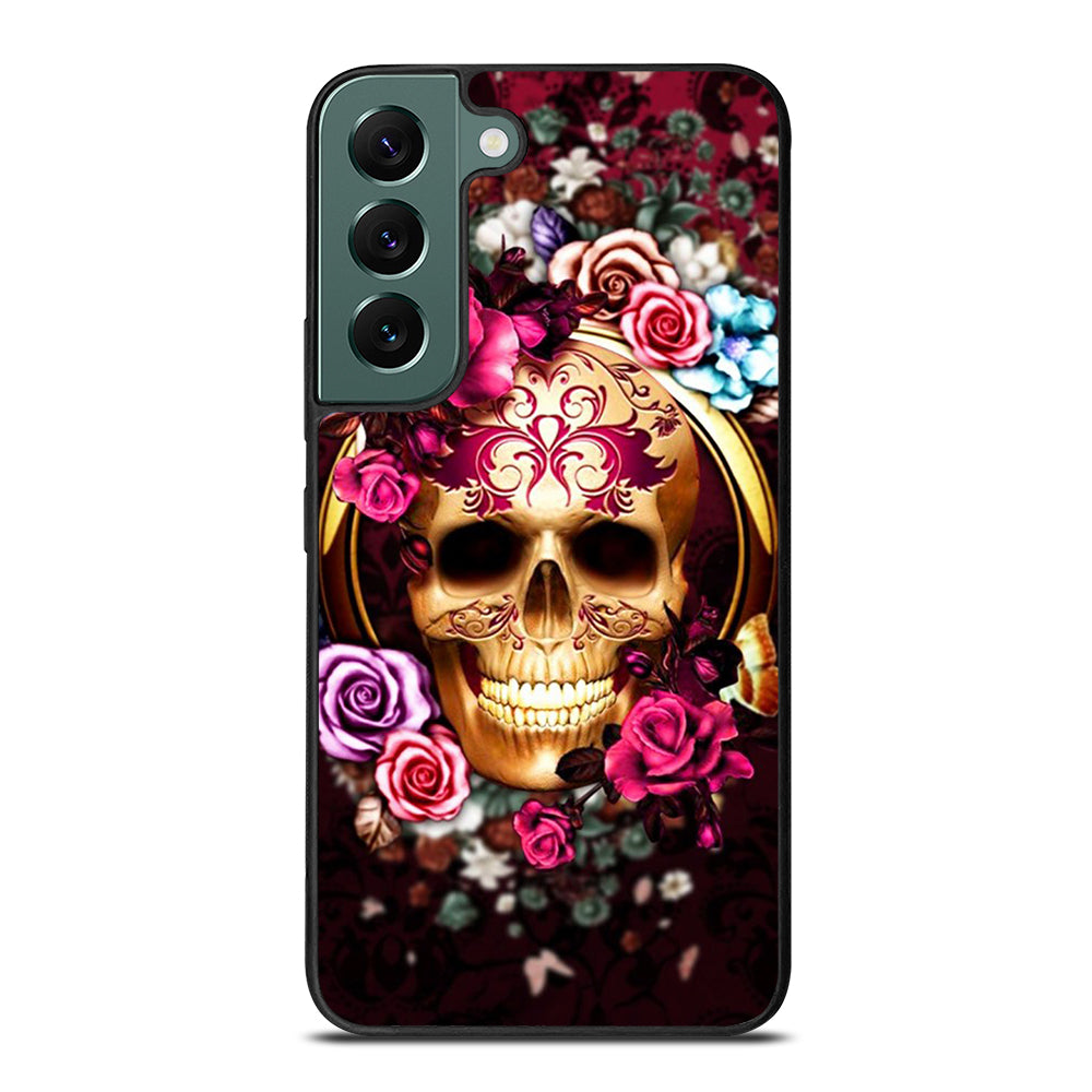 SUGAR SKULL FLORAL Samsung Galaxy S22 Case Cover