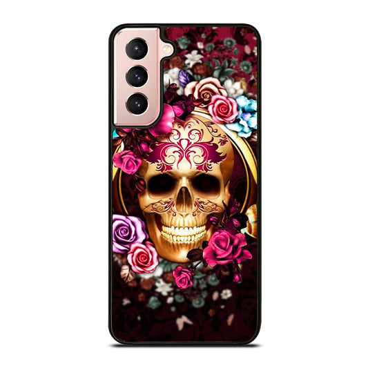 SUGAR SKULL FLORAL Samsung Galaxy S21 Case Cover