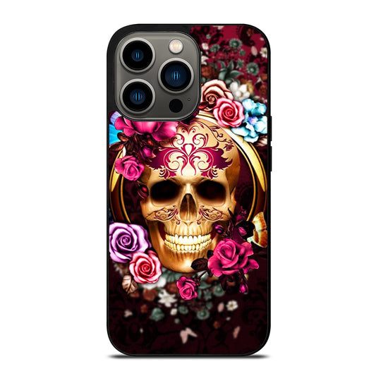 SUGAR SKULL FLORAL iPhone 13 Pro Case Cover