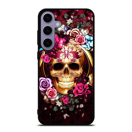 SUGAR SKULL FLORAL Samsung Galaxy S24 Plus Case Cover