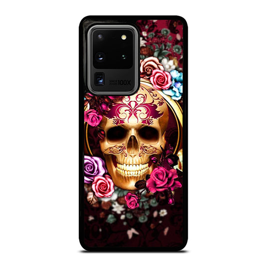SUGAR SKULL FLORAL Samsung Galaxy S20 Ultra Case Cover