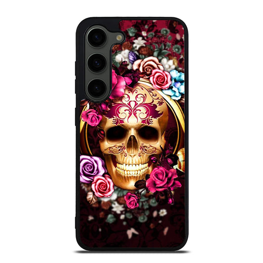 SUGAR SKULL FLORAL Samsung Galaxy S23 Plus Case Cover
