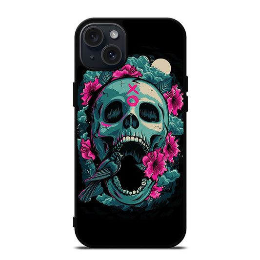 SUGAR SKULL FLOWER iPhone 15 Plus Case Cover