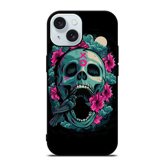 SUGAR SKULL FLOWER iPhone 15 Case Cover