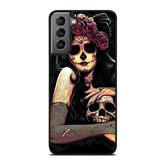 SUGAR SKULL GIRL Samsung Galaxy S21 Plus Case Cover