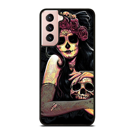 SUGAR SKULL GIRL Samsung Galaxy S21 Case Cover