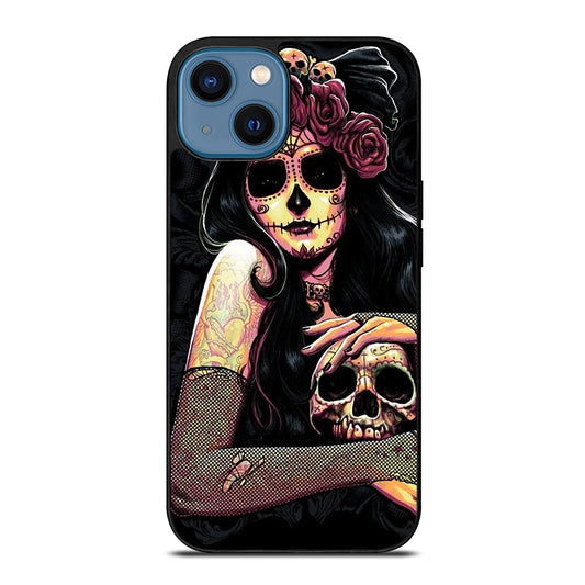 SUGAR SKULL GIRL iPhone 14 Case Cover