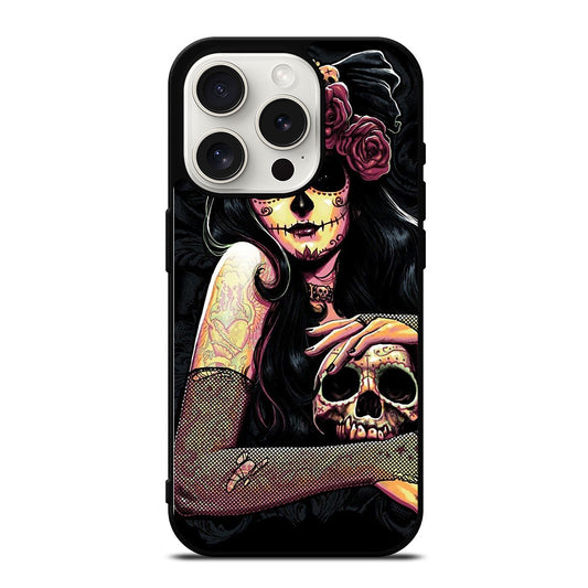 SUGAR SKULL GIRL iPhone 15 Pro Case Cover