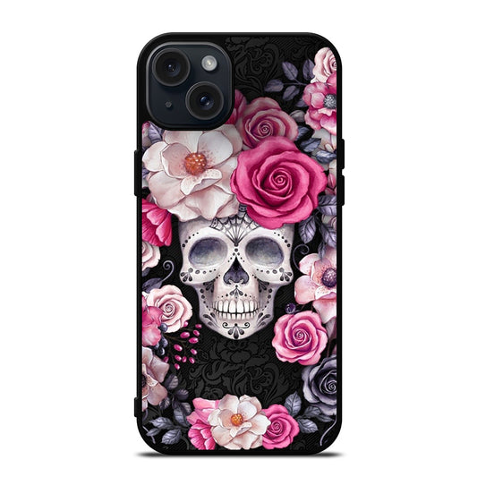 SUGAR SKULL ROSE iPhone 15 Plus Case Cover