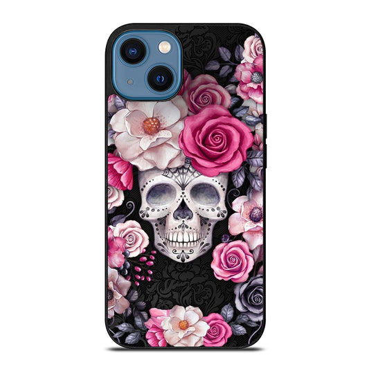 SUGAR SKULL ROSE iPhone 14 Case Cover