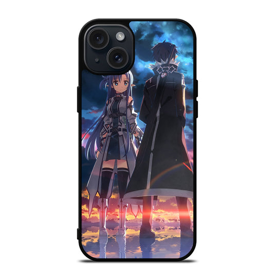 SWORD ART ONLINE ANIME KIRITO AND ASUNA iPhone 15 Plus Case Cover