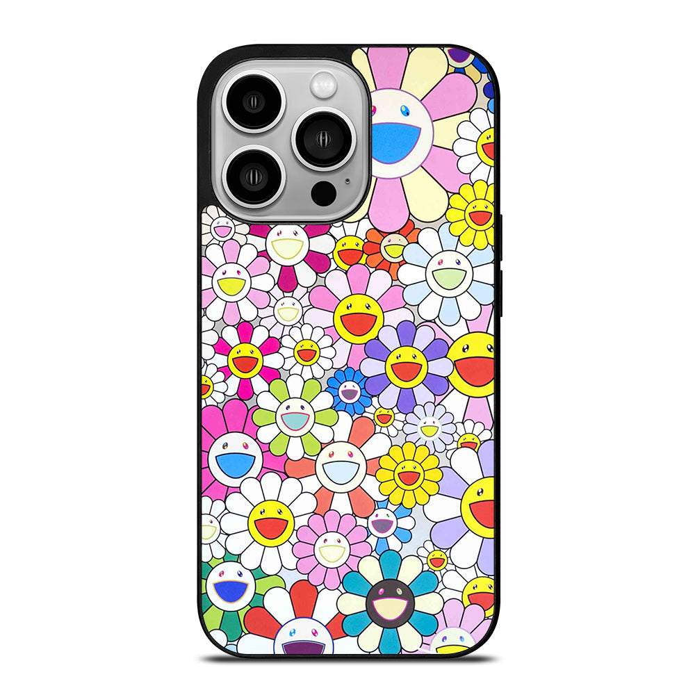 TAKASHI MURAKAMI FLOWERS PATTERN iPhone 14 Pro Case Cover