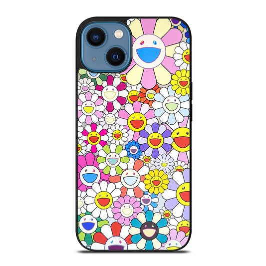 TAKASHI MURAKAMI FLOWERS PATTERN iPhone 14 Case Cover