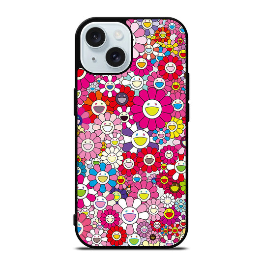 TAKASHI MURAKAMI FLOWERS PINK iPhone 15 Case Cover