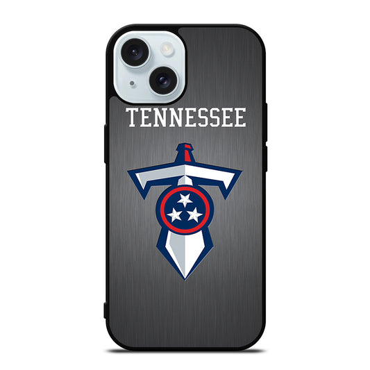 TENNESSEE TITANS METAL LOGO iPhone 15 Case Cover