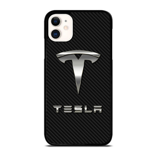 TESLA CARBON LOGO iPhone 11 Case Cover