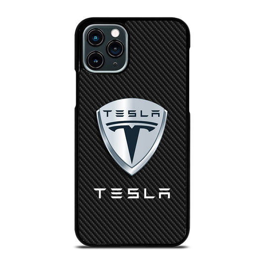 TESLA LOGO CARBON iPhone 11 Pro Case Cover