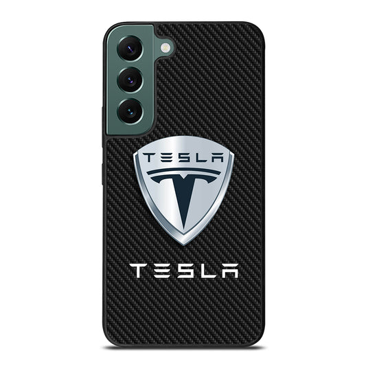 TESLA LOGO CARBON Samsung Galaxy S22 Case Cover