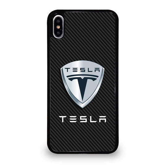 TESLA LOGO CARBON iPhone XS Max Case Cover