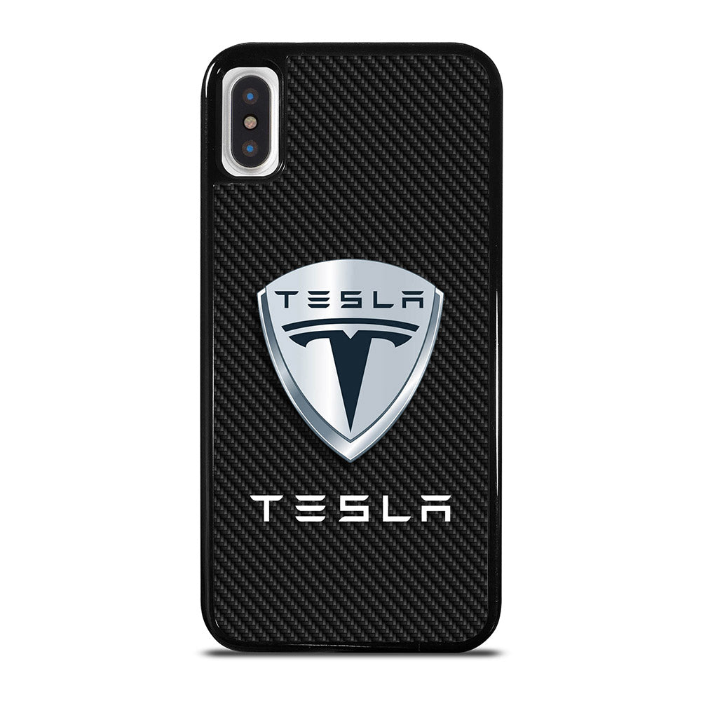 TESLA LOGO CARBON iPhone X / XS Case Cover