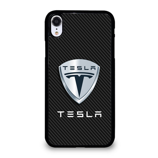 TESLA LOGO CARBON iPhone XR Case Cover