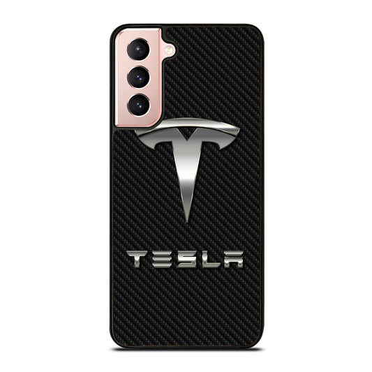 TESLA CARBON LOGO Samsung Galaxy S21 Case Cover