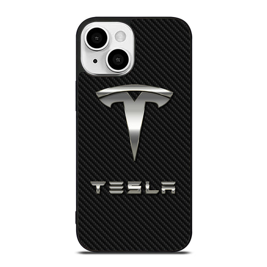 TESLA CARBON LOGO iPhone 13 Mini Case Cover
