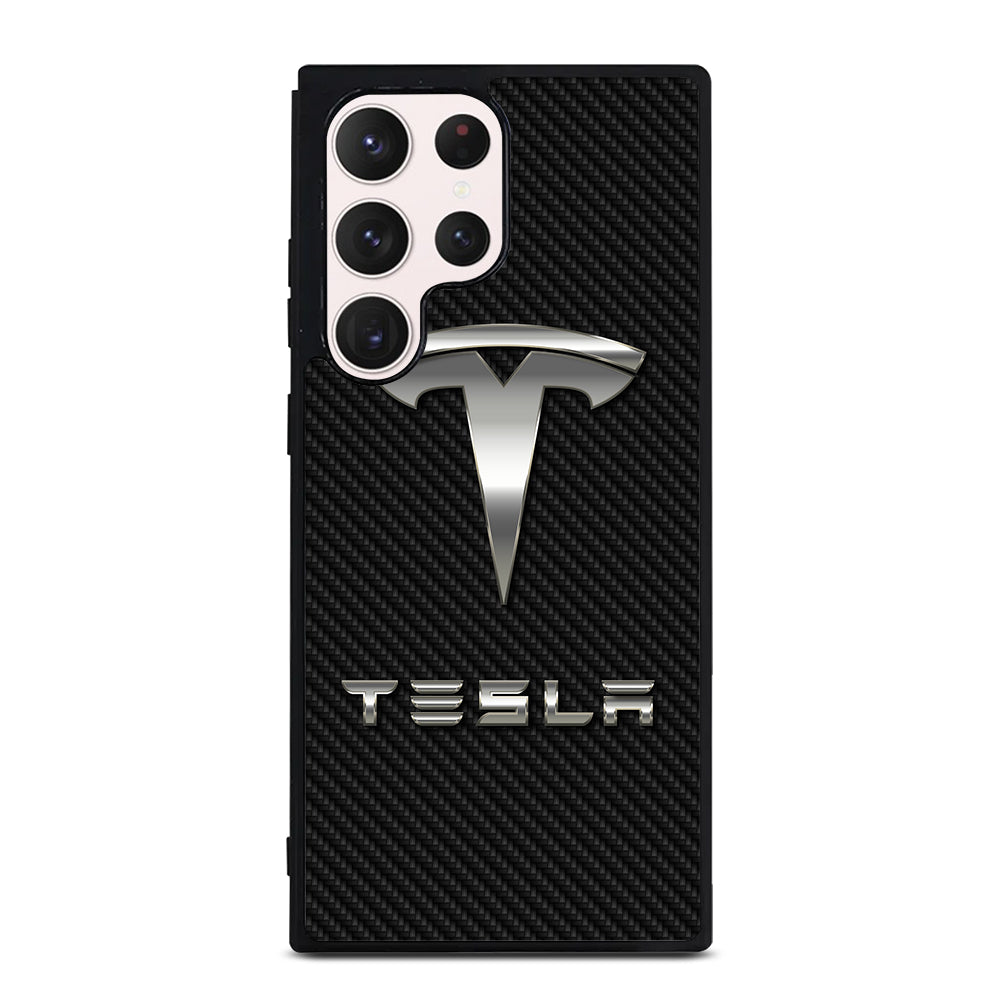 TESLA CARBON LOGO Samsung Galaxy S23 Ultra Case Cover