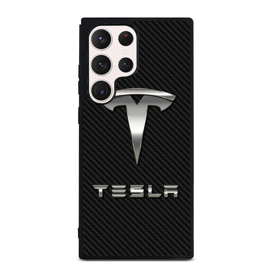 TESLA CARBON LOGO Samsung Galaxy S23 Ultra Case Cover