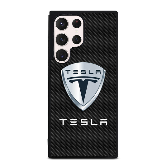TESLA LOGO CARBON Samsung Galaxy S23 Ultra Case Cover
